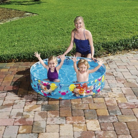 Bestway Basen Dziecięcy Sztywny PVC Morze 122x25 cm +2 Lata Ogród 55028