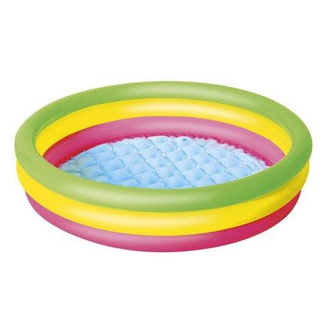 Bestway Basen dmuchany dla dzieci 3 pierścienie, poduszka podłogowa 102x25 cm +2 lata Ogrod 51104