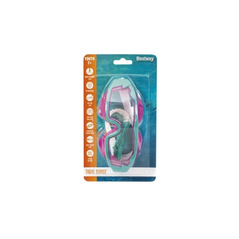 Bestway Maska Nurkowa Junior Silikonowy Pasek Kolory Antyfog +7 Lat Plaża 21179