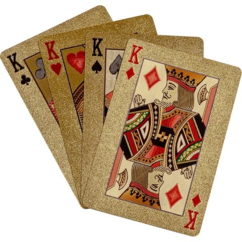Karty pokerowe plastikowe - złote