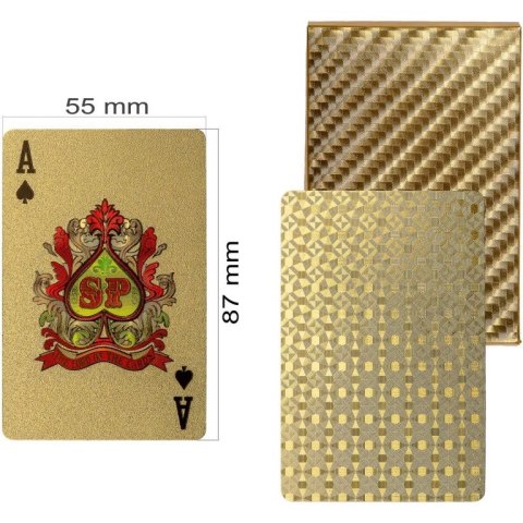 Karty pokerowe plastikowe - złote