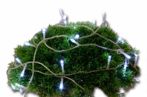 Świąteczny LED łańcuch - 5 m, 50 diod, zimna biel