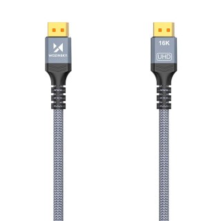 Kabel przewód DisplayPort z ceryfikatem VESA 80 Gb/s 16K HDR HDCP DSC 2m - czarny