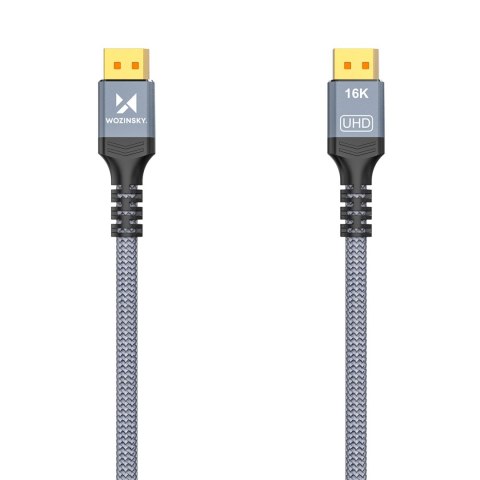 Kabel przewód DisplayPort z ceryfikatem VESA 80 Gb/s 16K HDR HDCP DSC 2m - czarny