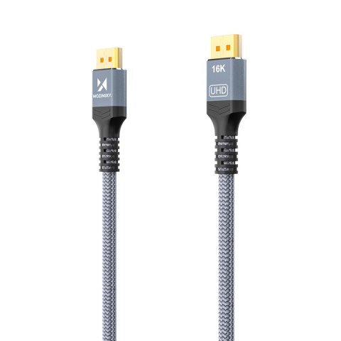 Kabel przewód DisplayPort z ceryfikatem VESA 80 Gb/s 16K HDR HDCP DSC 2m - czarny