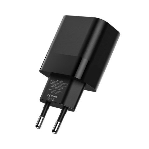 Ładowarka sieciowa C30W USB-C USB-A 30W - czarna