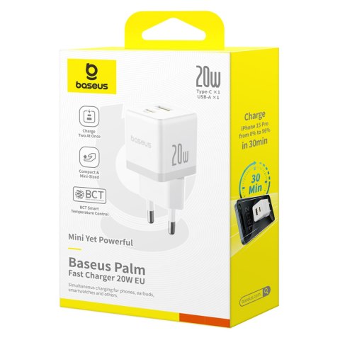 Ładowarka sieciowa Palm 20W USB-C USB-A - biała