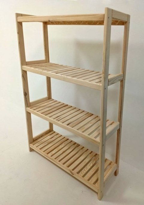 Regał drewniany 133x70x33 cm, 4 półki