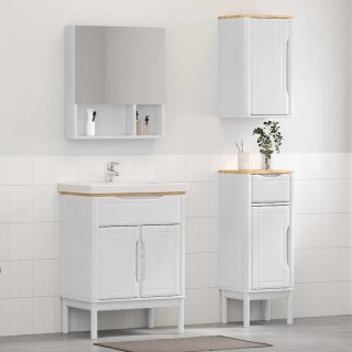 Zestaw mebli łazienkowych 3 pcs Biały Lite drewno sosnowe