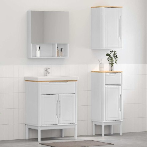 Zestaw mebli łazienkowych 3 pcs Biały Lite drewno sosnowe