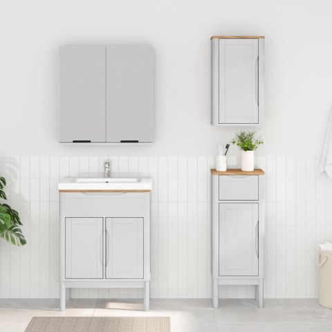 Zestaw mebli łazienkowych 3 pcs Biały Lite drewno sosnowe
