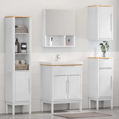Zestaw mebli łazienkowych 4 pcs Biały Lite drewno sosnowe