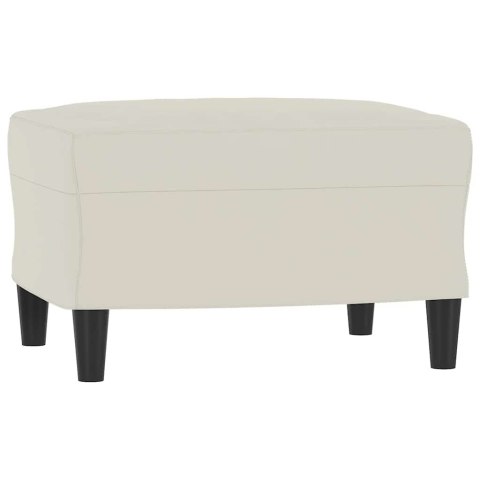 Sofa 3-osobowa, kremowa, 180 cm, tapicerowana aksamit