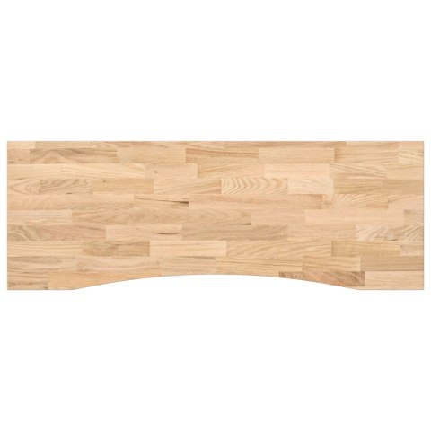 Biurko z przechowywaniem Biały i naturalny 140 x 60 cm Dąb lite