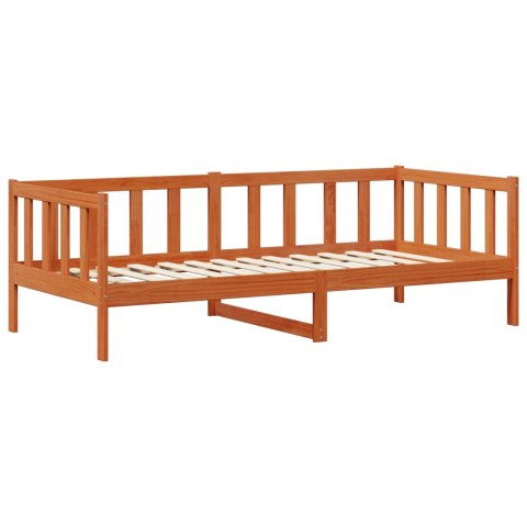 Łóżko dzienne z materacem Brązowy i biały wosk 90 x 200 cm