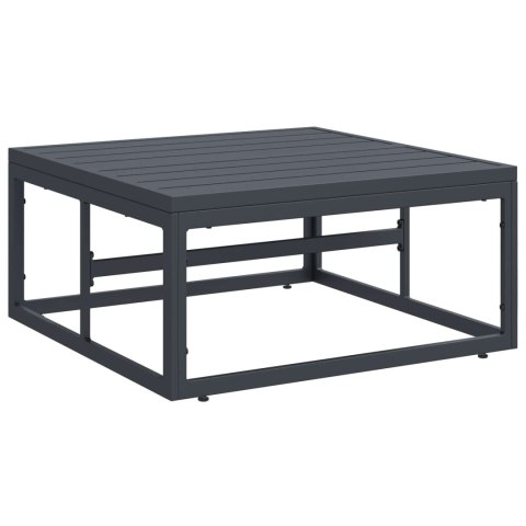 Zestaw Sof na Ogród z poduszką 7 pcs Czarny Stal