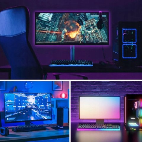 Taśma świetlna Vention RGB FPC LED z pilotem IR zasilanie USB 5V 5m