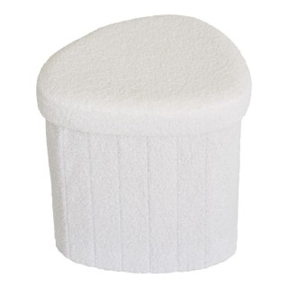 Pufa Medford biała teddy
