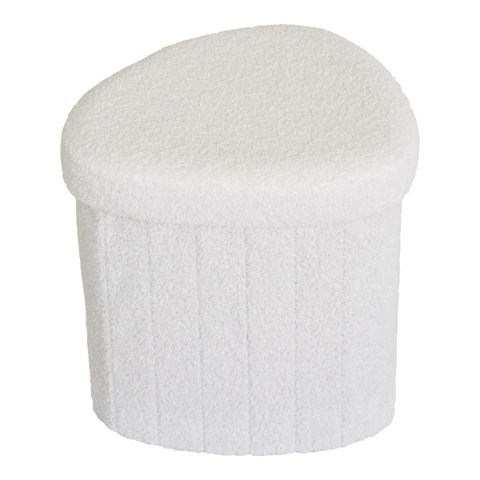 Pufa Medford biała teddy