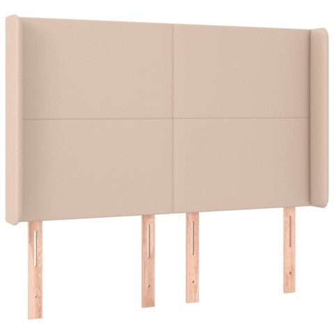 Łóżko kontynentalne, materac i LED cappuccino 140x190 cm