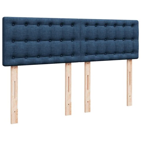 Łóżko Ottoman z materacem i diodami LED Niebieski 140x190 cm