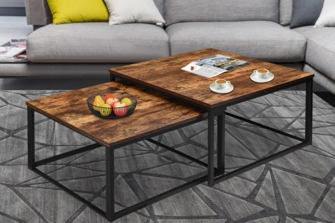 Zestaw stolików loftowych VELEN RUSTIC loft 2w1