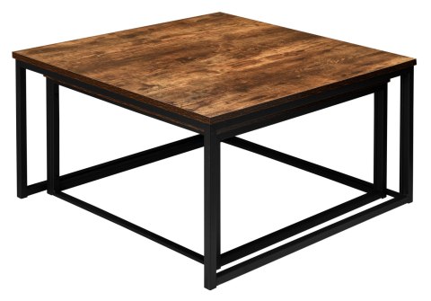 Zestaw stolików loftowych VELEN RUSTIC loft 2w1