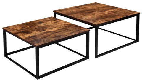 Zestaw stolików loftowych VELEN RUSTIC loft 2w1