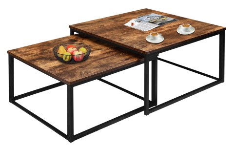Zestaw stolików loftowych VELEN RUSTIC loft 2w1