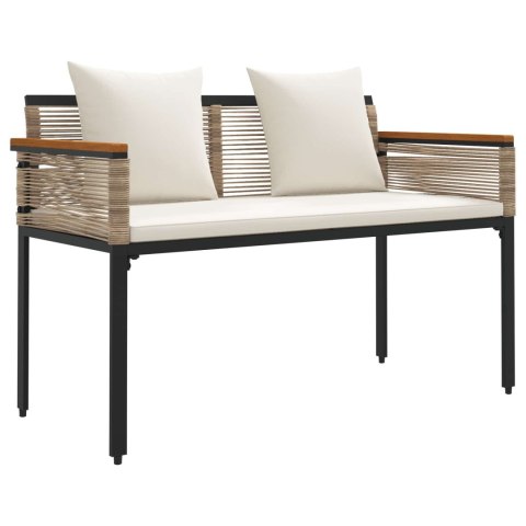Zestaw Mebli Ogrodowych 4 pcs Beżowy i kremowy Rattan PE