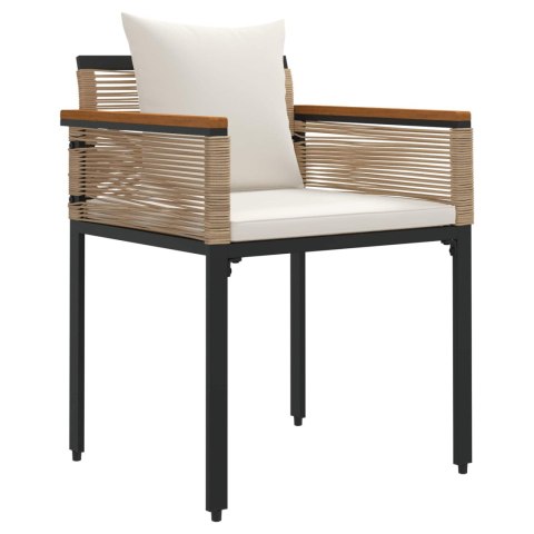 Zestaw Mebli Ogrodowych 4 pcs Beżowy i kremowy Rattan PE