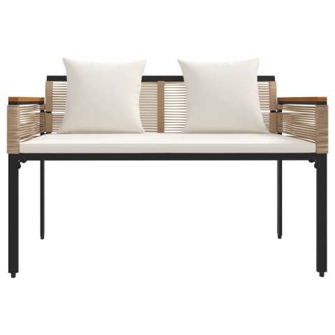 Zestaw Mebli Ogrodowych 4 pcs Beżowy i kremowy Rattan PE