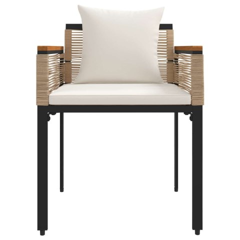 Zestaw Mebli Ogrodowych 4 pcs Beżowy i kremowy Rattan PE