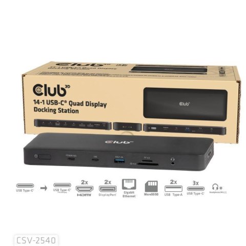 NB ACC DOCKING STATION 14IN1/USB-C 150W CSV-2540 CLUB3D