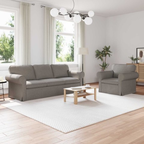 Sofa 2 pcs Ciemnoszary Metal