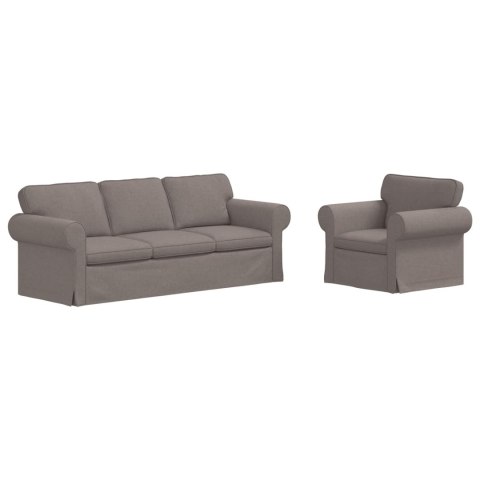 Sofa 2 pcs Ciemnoszary Metal