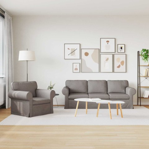 Sofa 2 pcs Ciemnoszary Metal