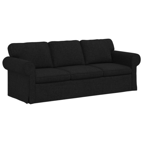 Sofa Czarny 215 x 82 x 80 cm Metal