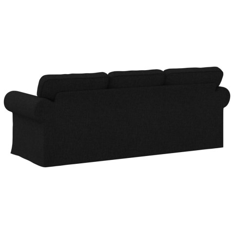 Sofa Czarny 215 x 82 x 80 cm Metal