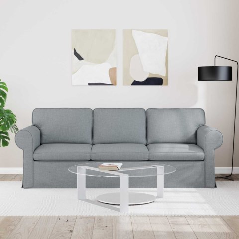 Sofa Jasnoszary 215 x 82 x 80 cm Metal