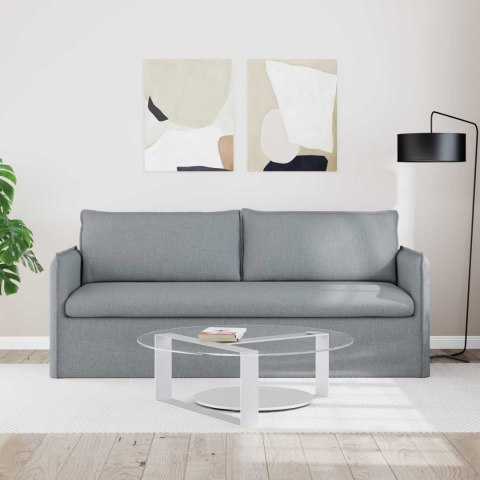 Sofa Jasnoszary 195 x 82 x 85 cm Metal