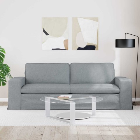 Sofa Jasnoszary 222 x 80 x 82 cm Metal