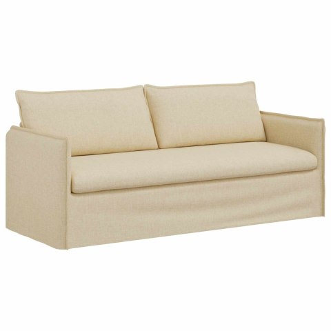 Sofa Kremowy 195 x 82 x 85 cm Metal