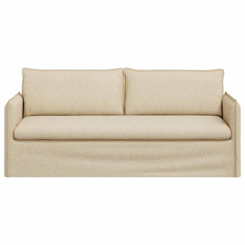 Sofa Kremowy 195 x 82 x 85 cm Metal