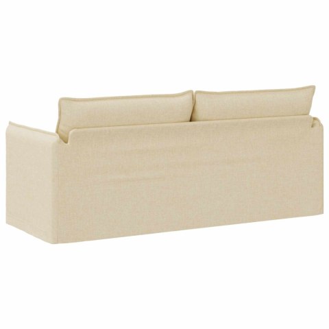 Sofa Kremowy 195 x 82 x 85 cm Metal