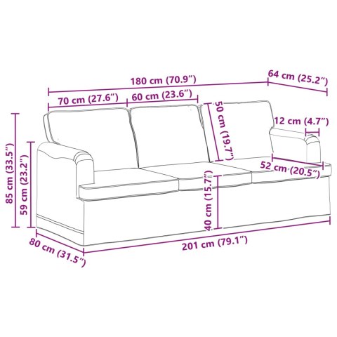 Sofa Niebieski 142 x 80 x 85 cm Metal