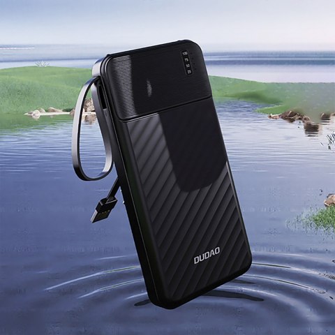 Powerbank K11 Pro 20000mAh z wbudowanymi kablami - czarny