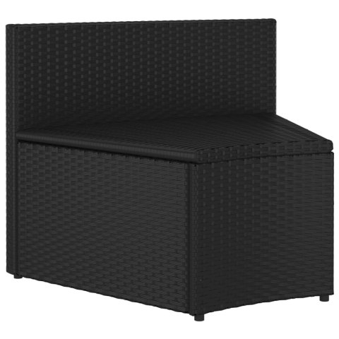 5-cz. zestaw wypoczynkowy do ogrodu, poduszki, czarny rattan PE