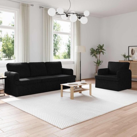 Sofa 2 pcs Czarny Metal