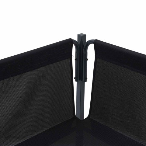 Zestaw Sof na Ogród z poduszką 6 pcs Czarny Stal